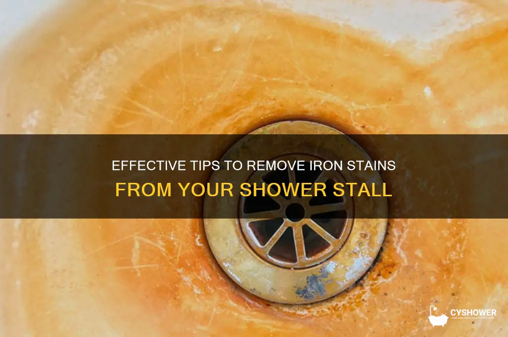 how to remove iron stains from shower stall