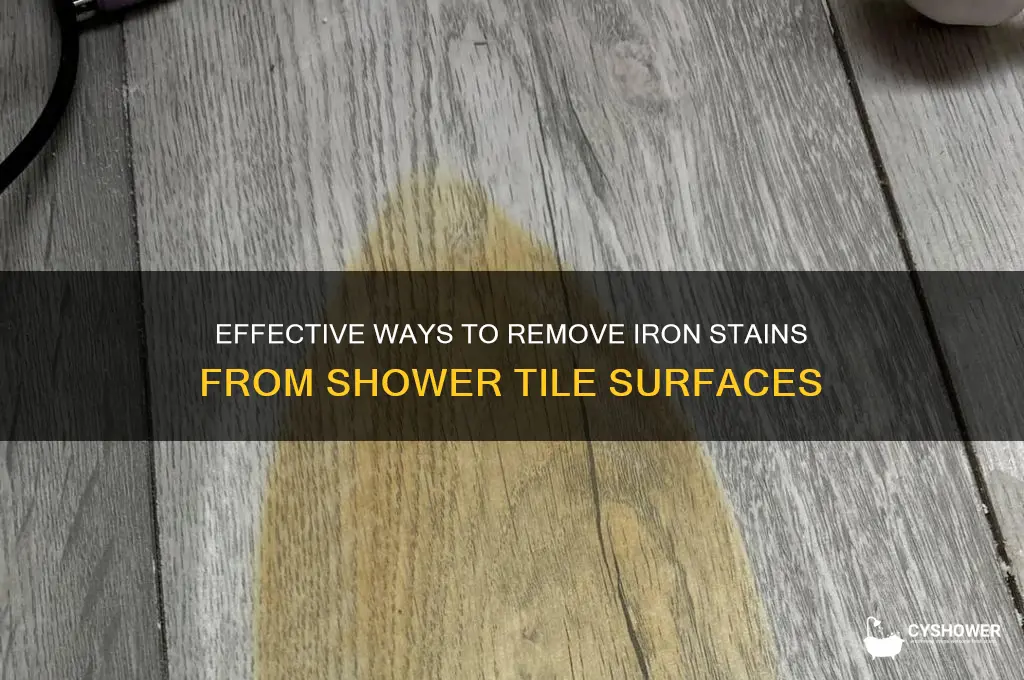 how to remove iron stains from shower tile