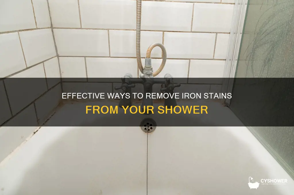 how to remove iron stains from shower