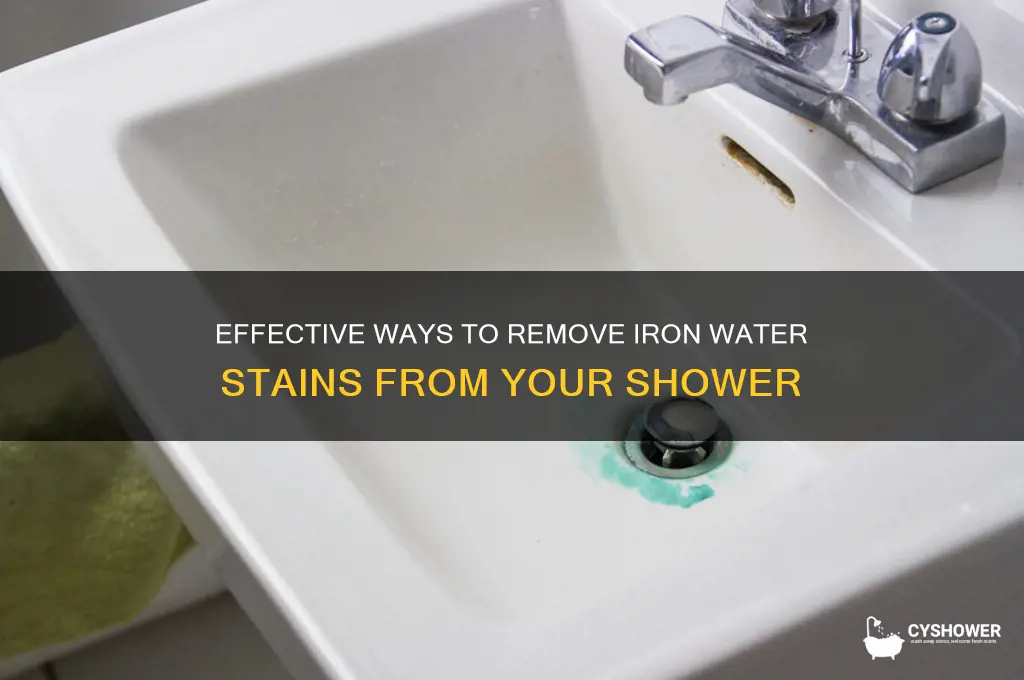 how to remove iron water stains from shower