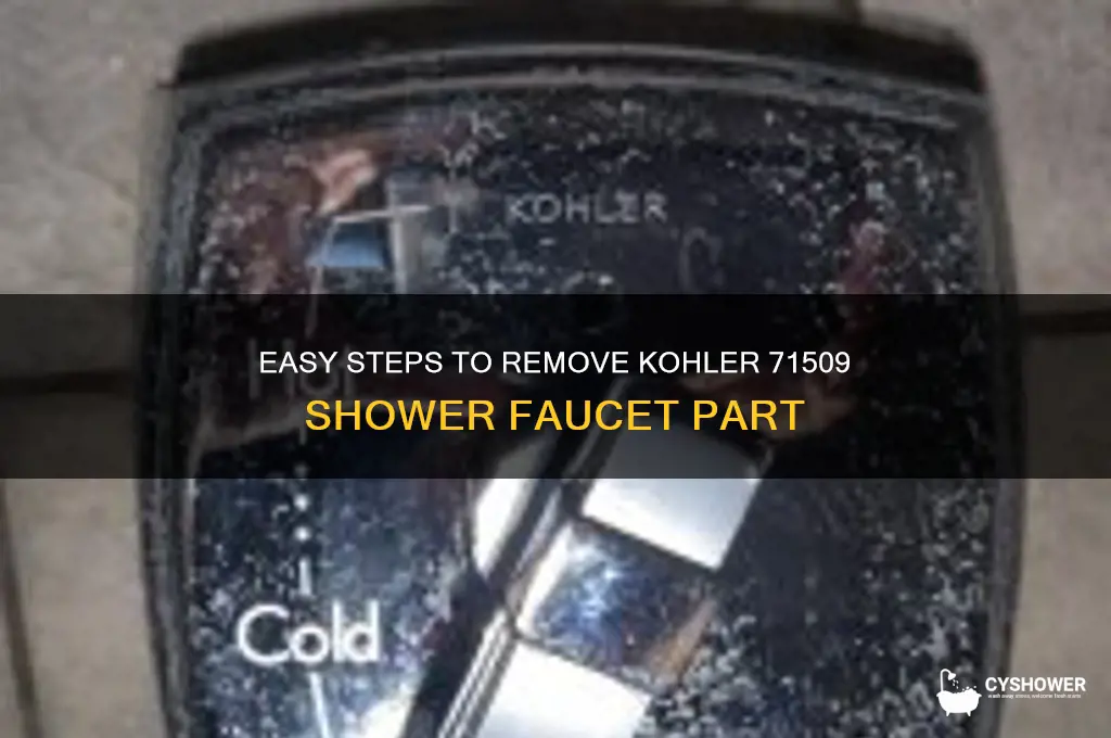 how to remove kohler 71509 part from shower daucet