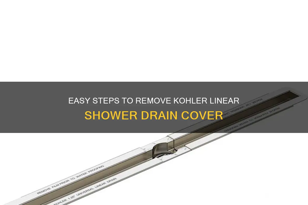 how to remove kohler linear shower drain cover