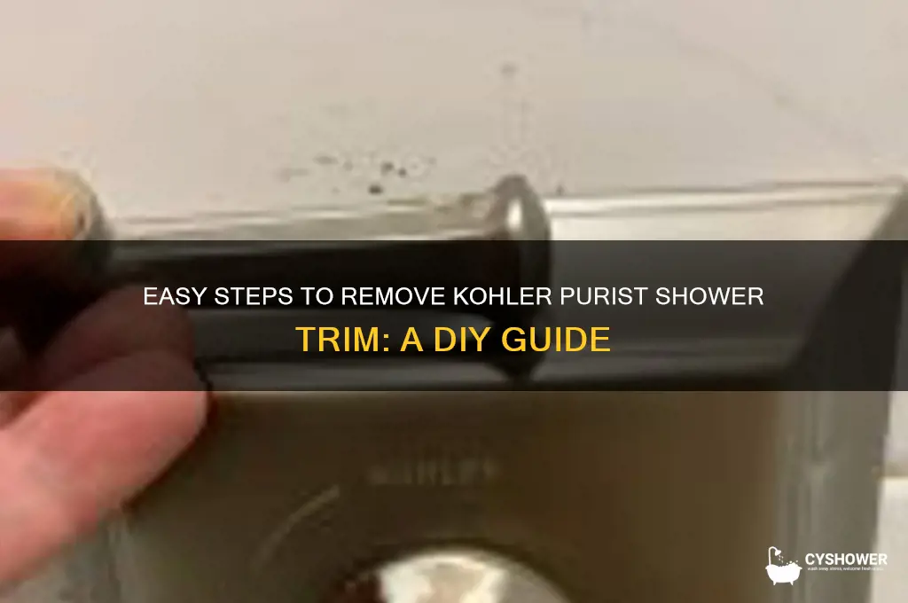how to remove kohler purist shower trim