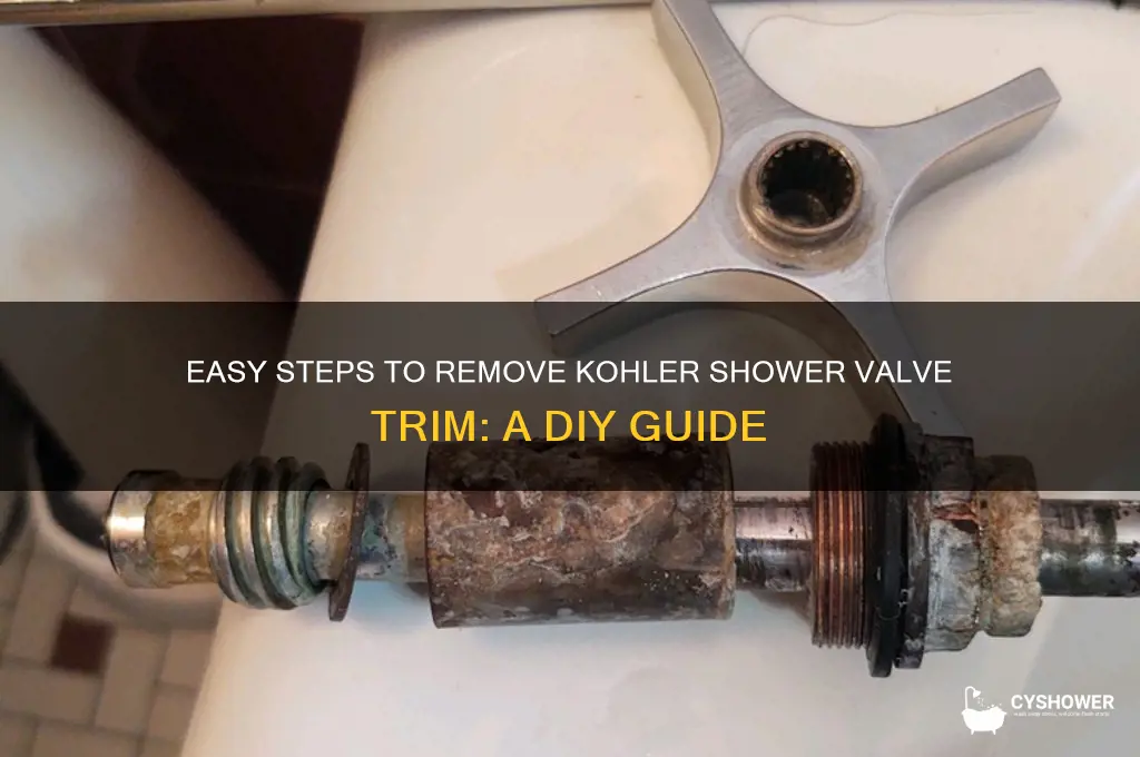 how to remove kohler shower valve trim
