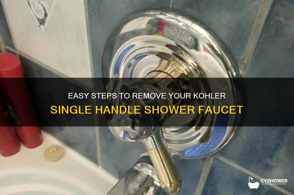 how to remove kohler single handle shower faucet