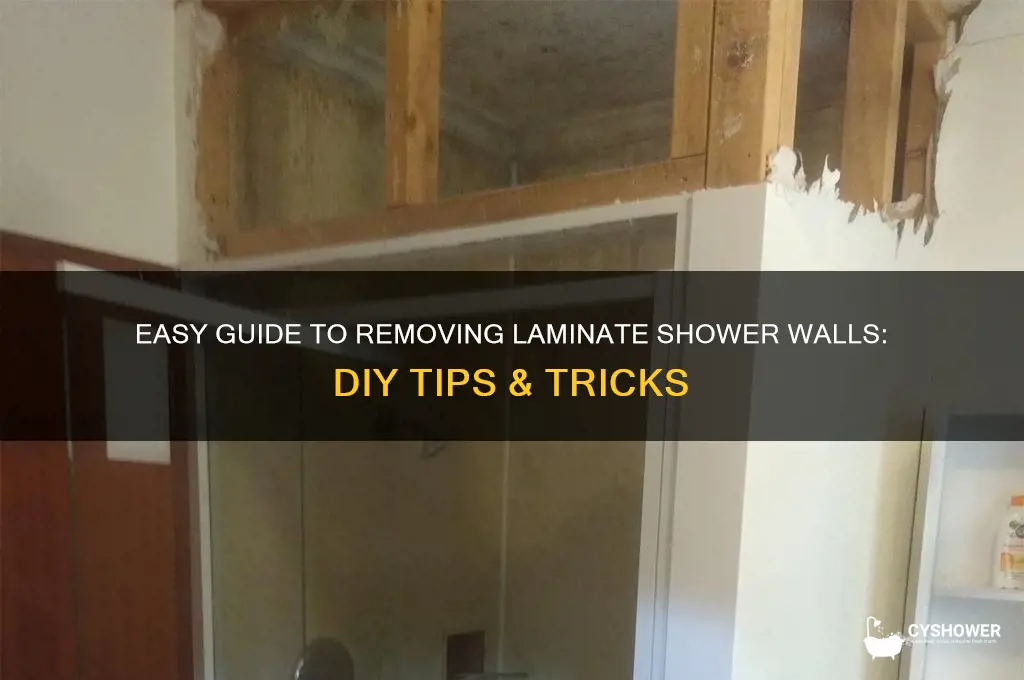 how to remove laminate shower walls
