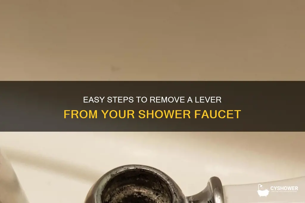 how to remove lever from shower faucet