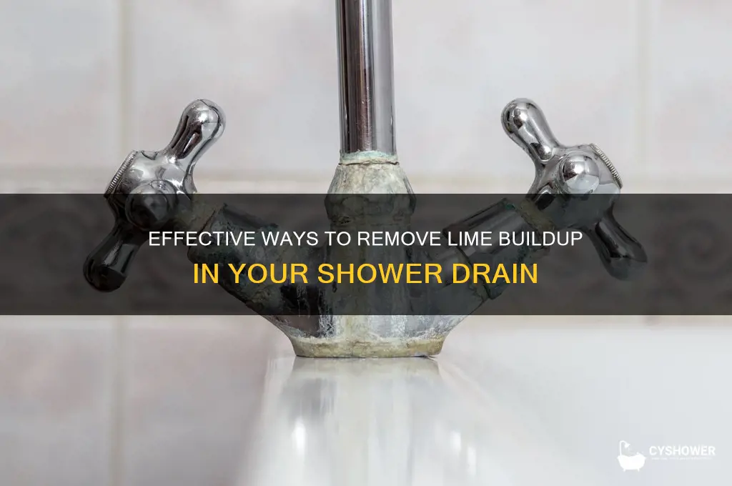 how to remove lime buildup in shower drain