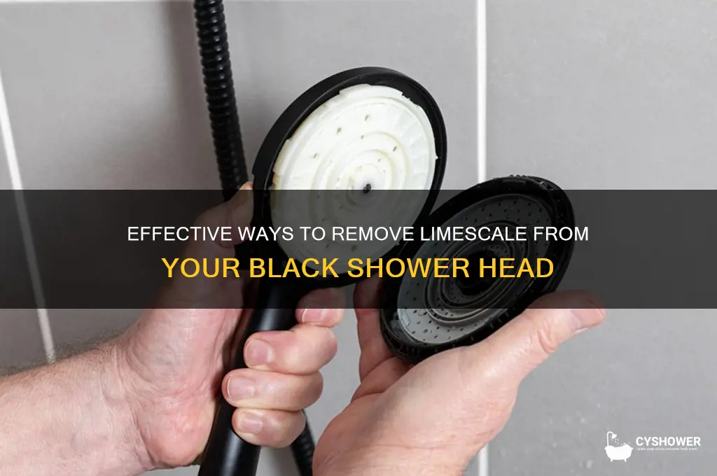 how to remove limescale from black shower head