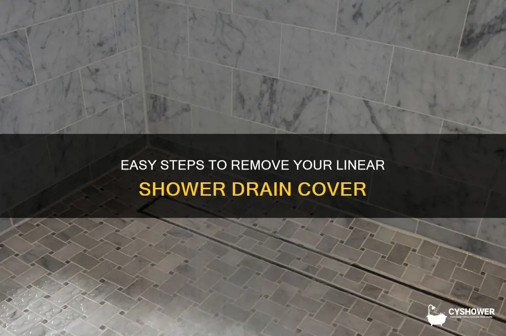 how to remove linear shower drain cover