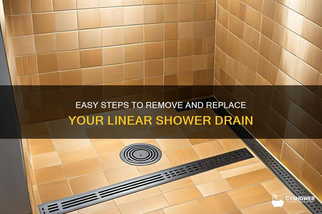 how to remove linear shower drain