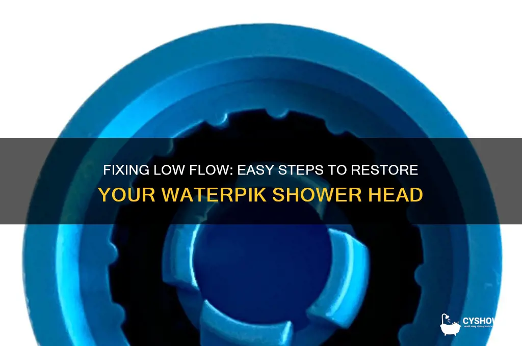 how to remove low flow from waterpik shower head