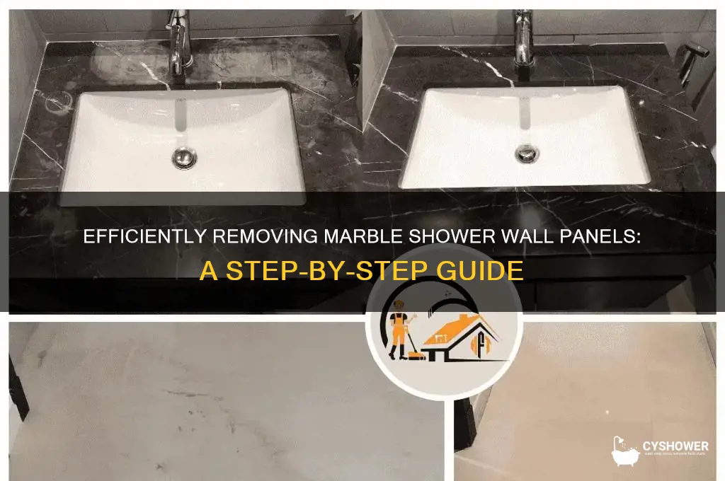 how to remove marble shower wall panels