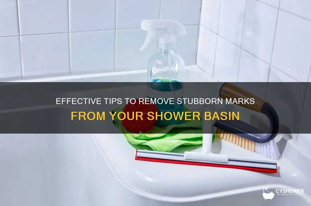 how to remove marks off shower basin