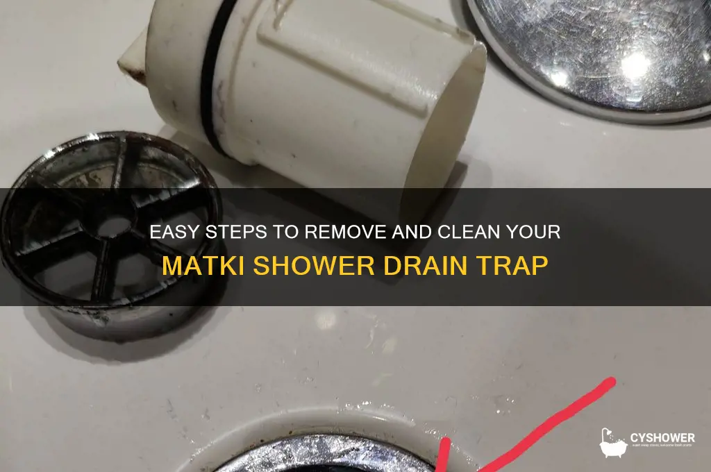 how to remove matki shower drain trap