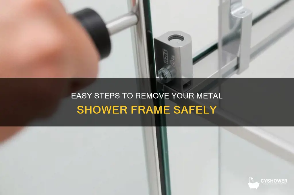 how to remove metal shower frame