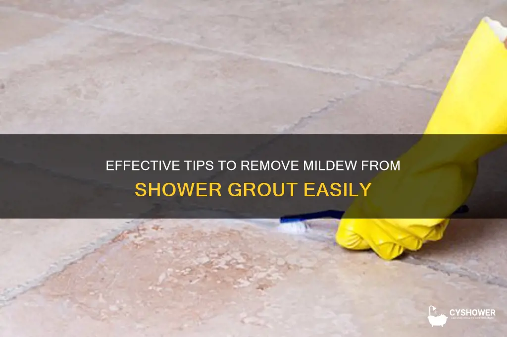 how to remove mildew from grout in shower