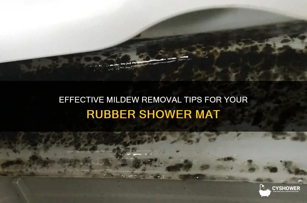 how to remove mildew from rubber shower mat