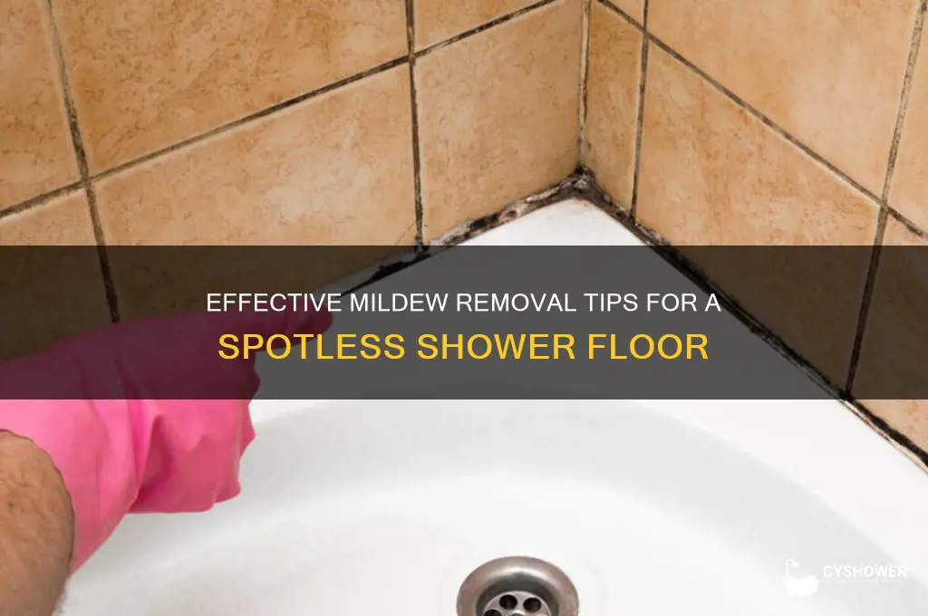 how to remove mildew from shower floor