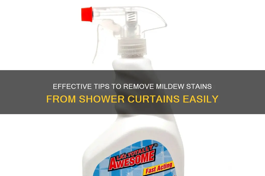 how to remove mildew stains from shower curtains