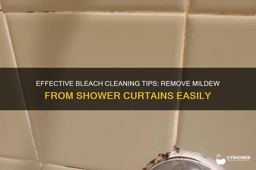 how to remove mildew with bleach from shower curtain