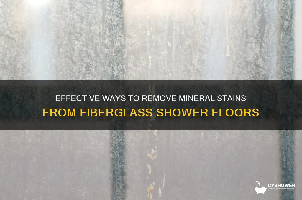 how to remove minerals from shower fiberglass floor