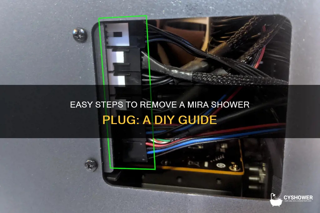 how to remove mira shower plug
