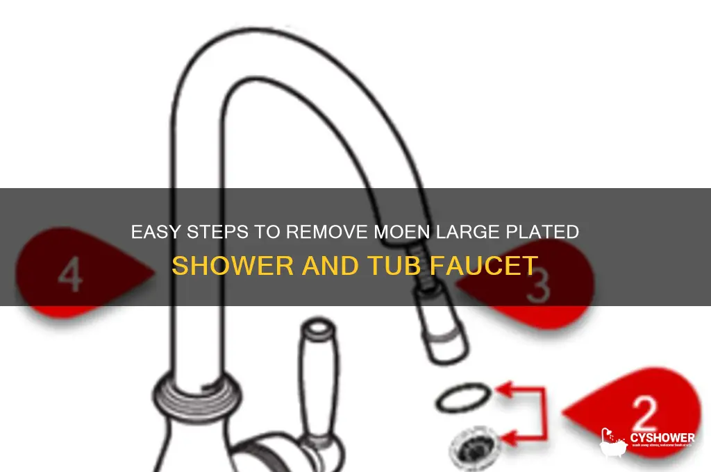 how to remove moan large plated shower and tub facet