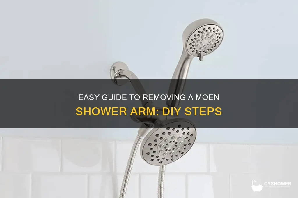how to remove moen shower arm