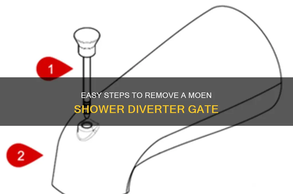 how to remove moen shower diverter gate