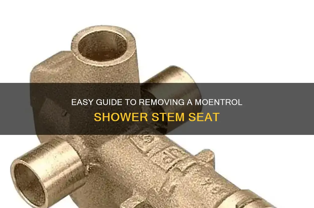 how to remove moentrol shower stem seat
