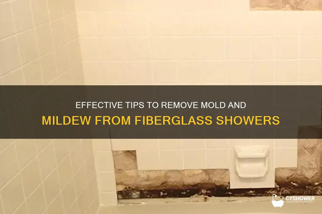 how to remove mold and mildew from fiberglass shower