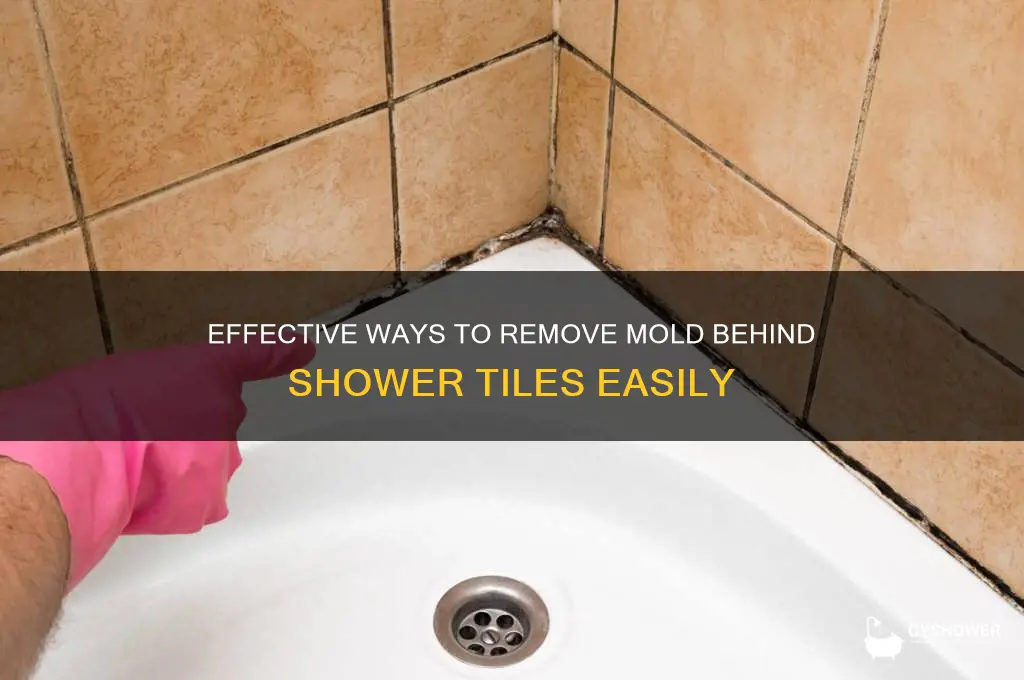 how to remove mold behind shower tiles