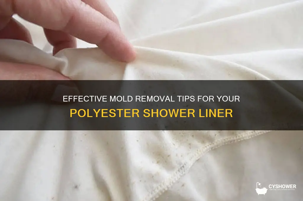 how to remove mold from a polyester shower liner
