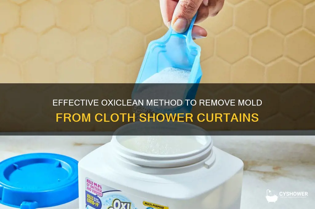 how to remove mold from cloth shower curtain with oxiclean