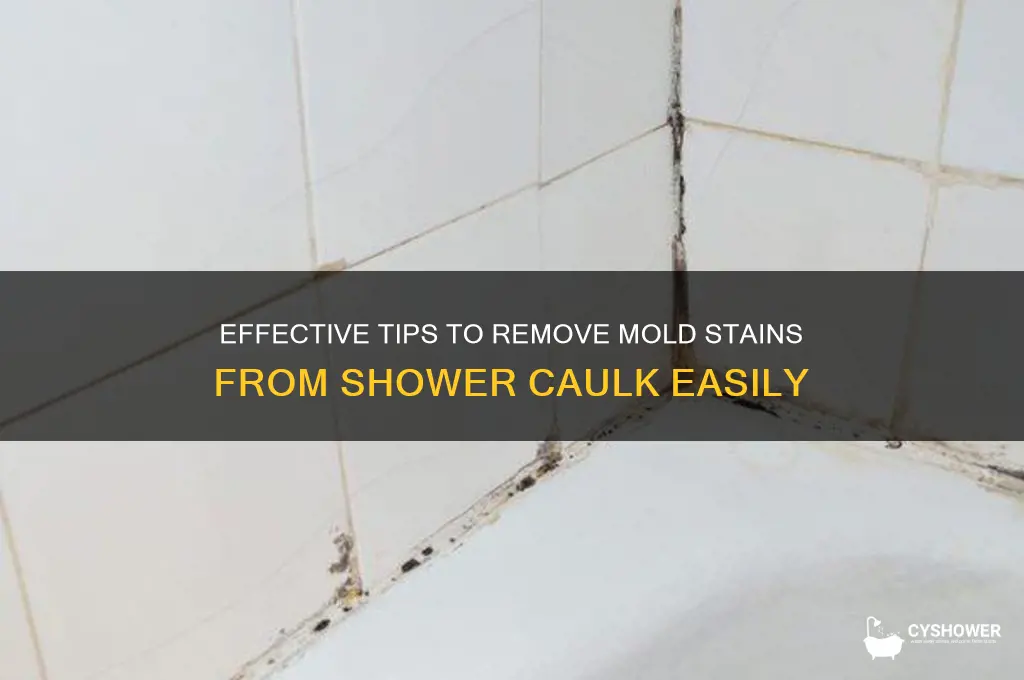 how to remove mold stains from shower caulk
