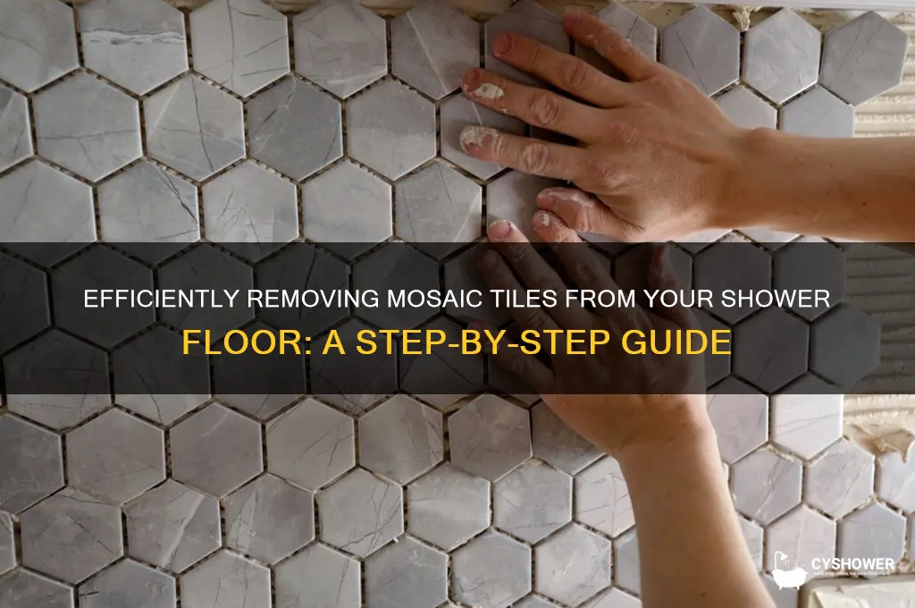 how to remove mosaic tile from shower floor