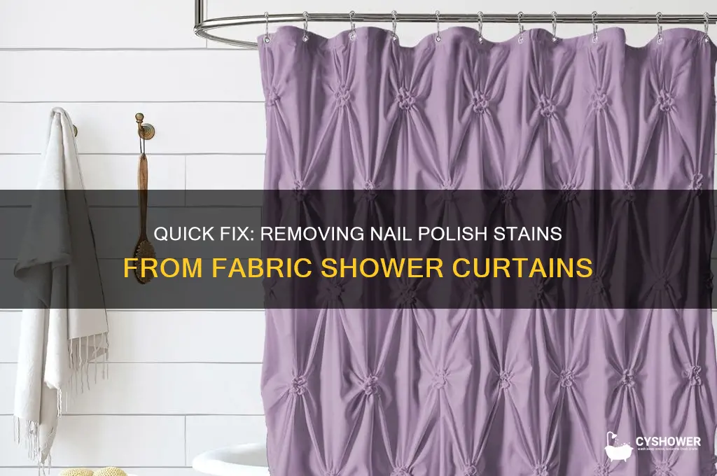 how to remove nail polish from fabric shower curtain