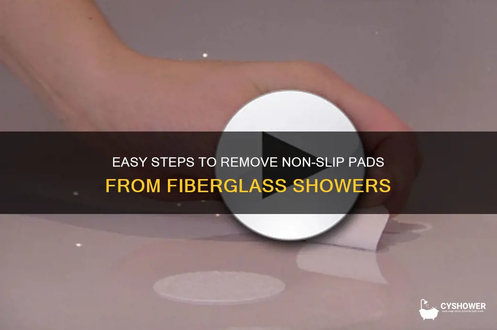 how to remove non slip pads on fiberglass shower