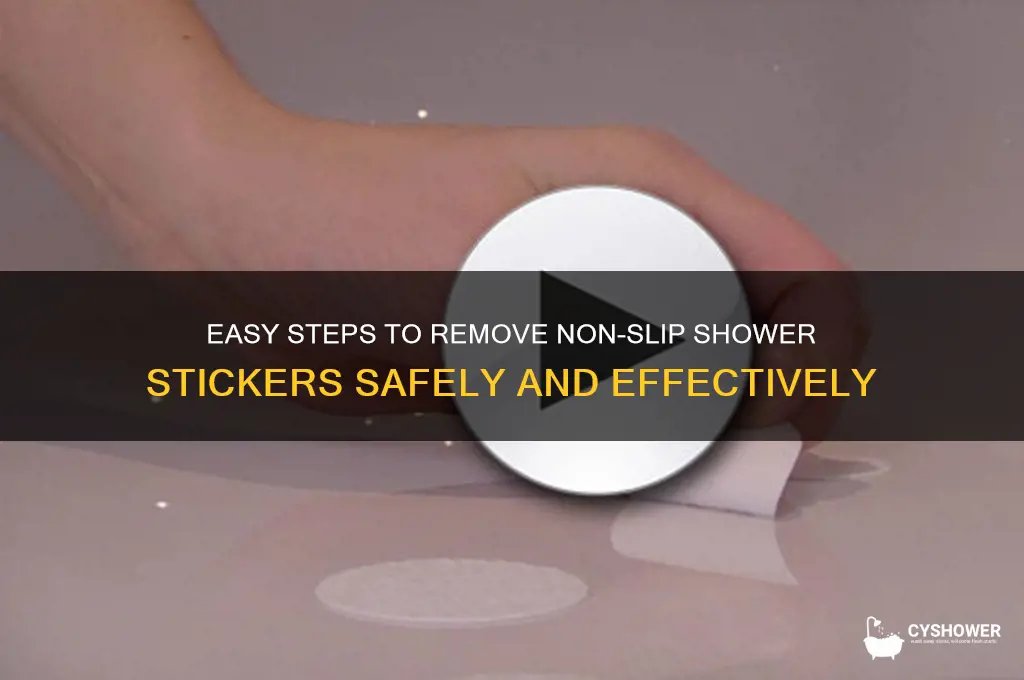 how to remove non slip shower stickers