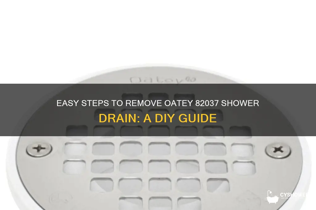 how to remove oatey 82037 shower drain