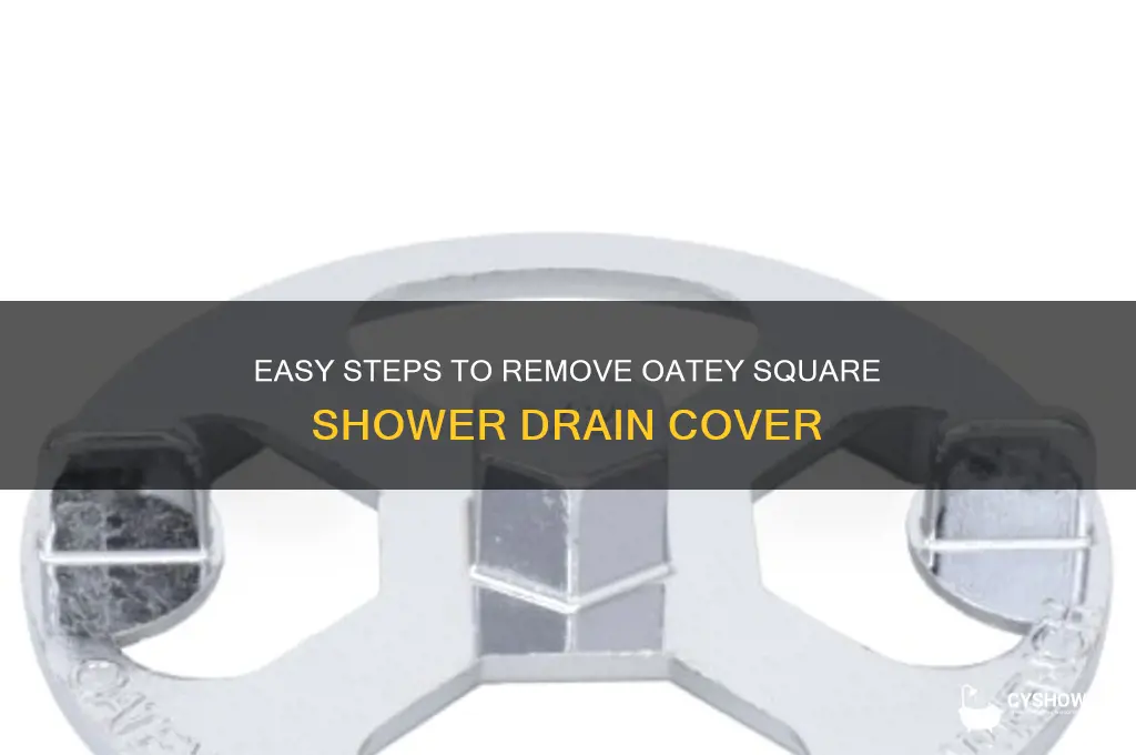 how to remove oatey square shower drain cover