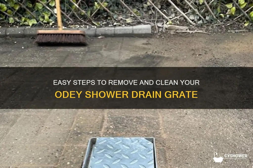 how to remove odey shower drain grate