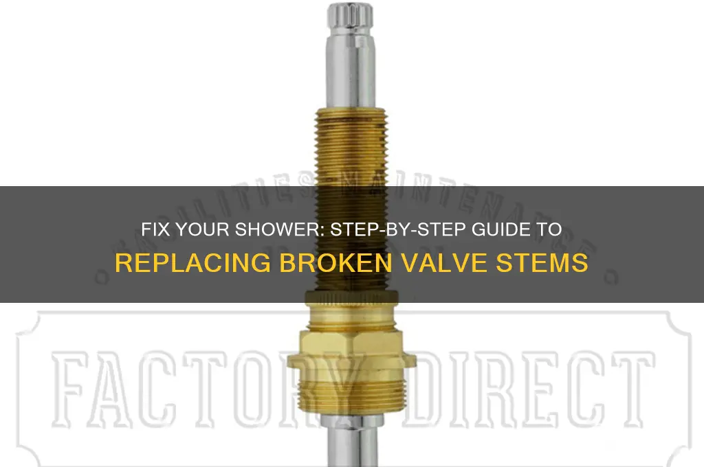 how to remove old broken shower valve stem