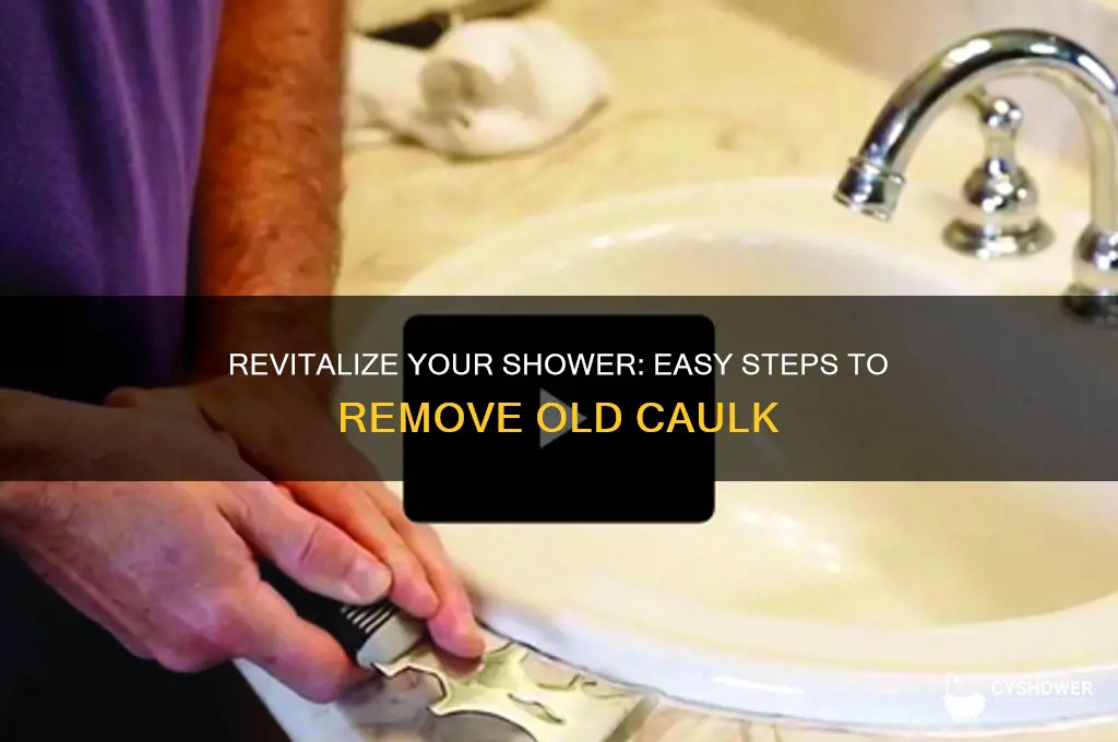 how to remove old caulk around shower