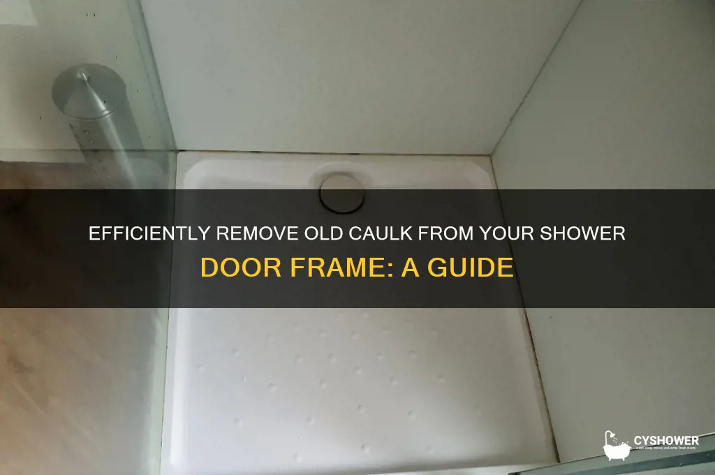 how to remove old caulk from shower door frame