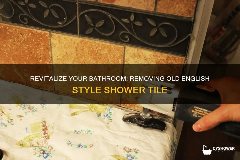 how to remove old english style shower tile