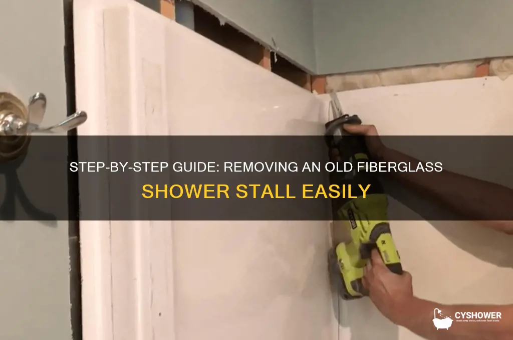 how to remove old fiberglass shower stall
