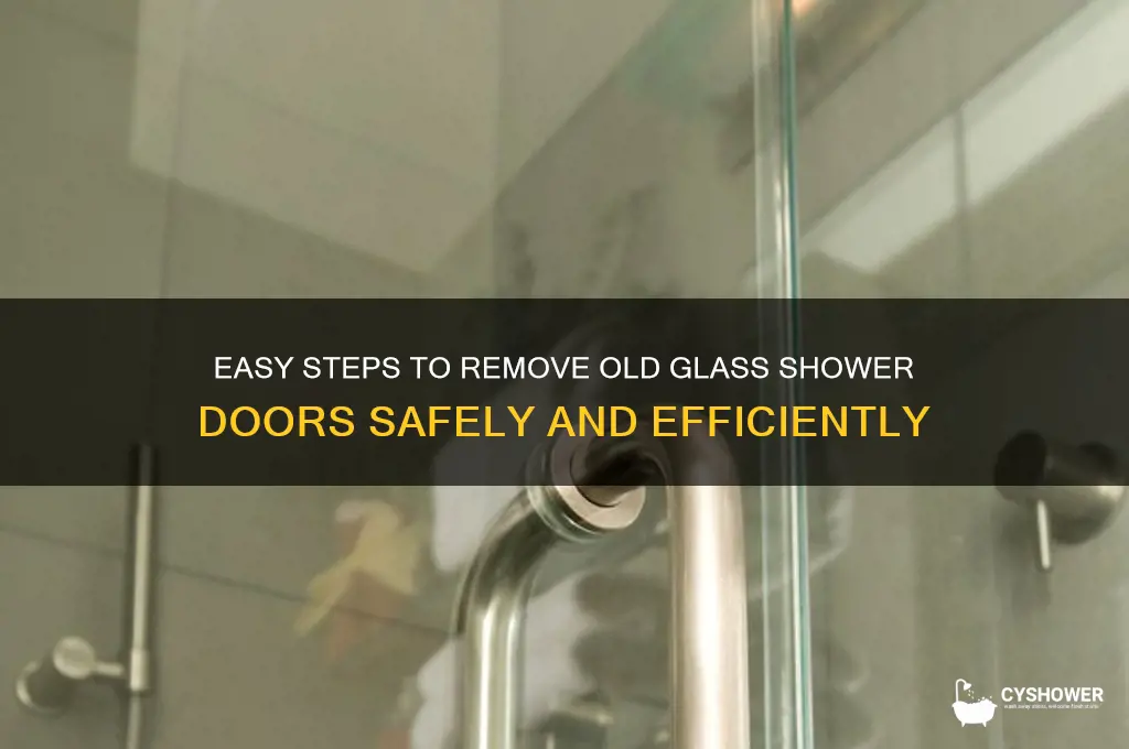 how to remove old glass shower doors