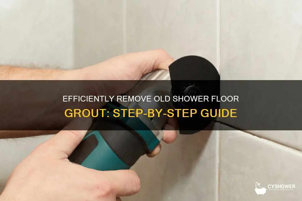 how to remove old grout from shower floor
